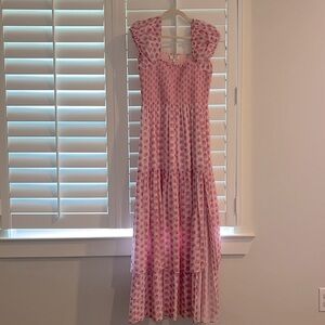 Pink LoveShackFancy maxi dress